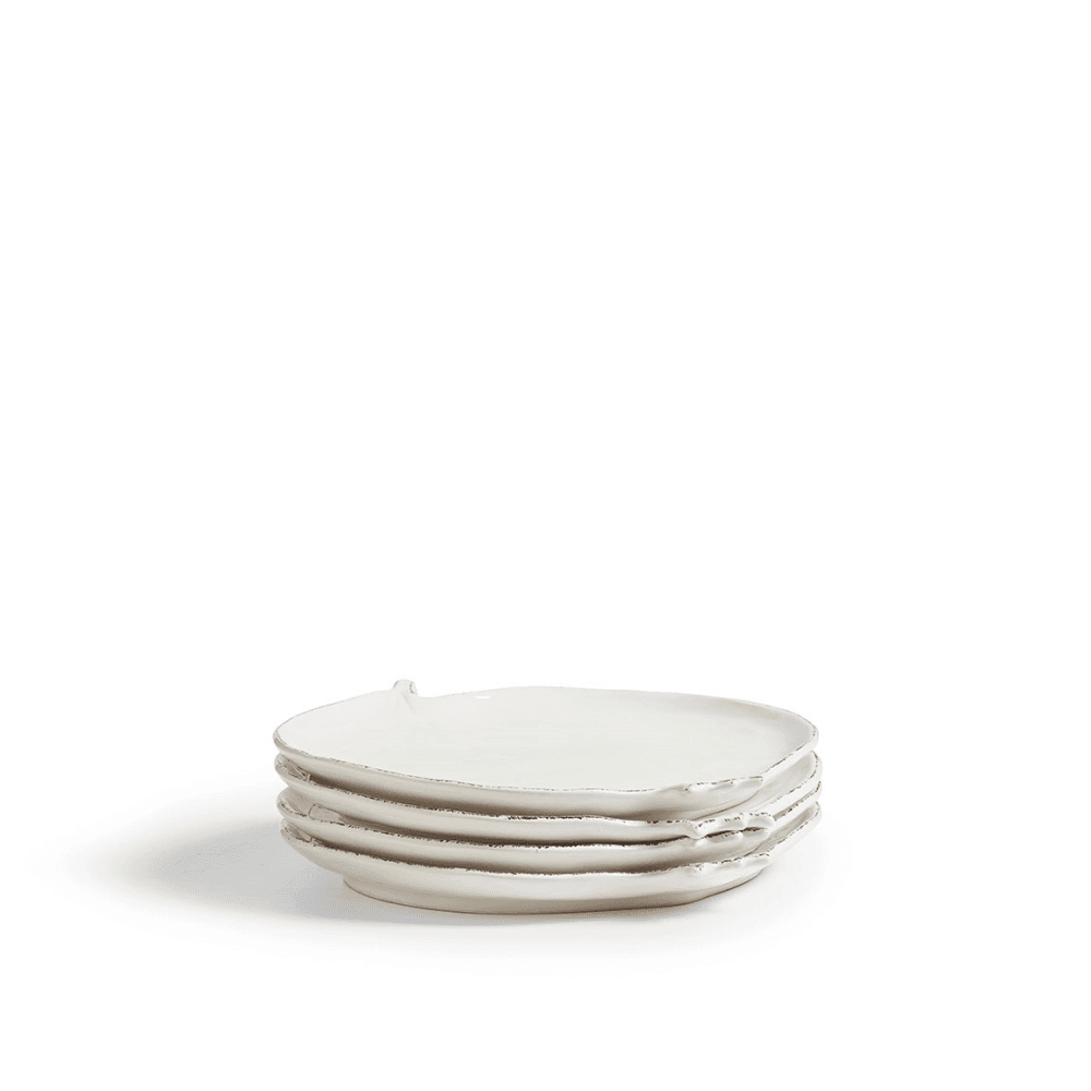 Fenoglio Side Plates Set of 4, White