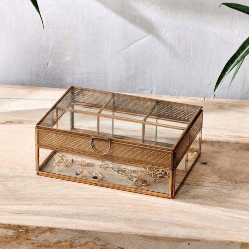 Image showing the Tama Jewellery Box, Antique Brass product.
