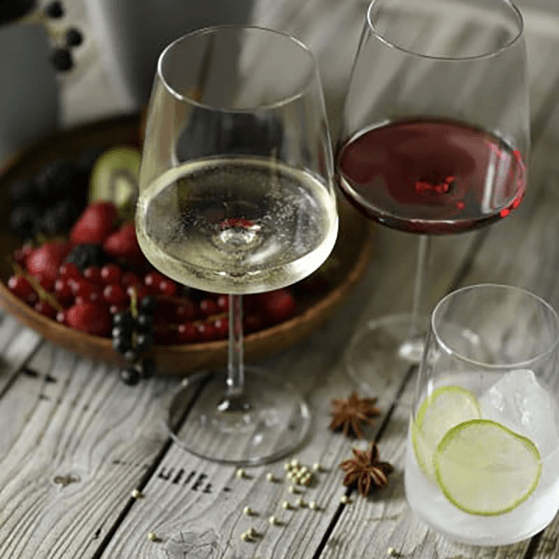 Vivid Senses Set of 4 Crystal Tumblers, 500ml, Clear