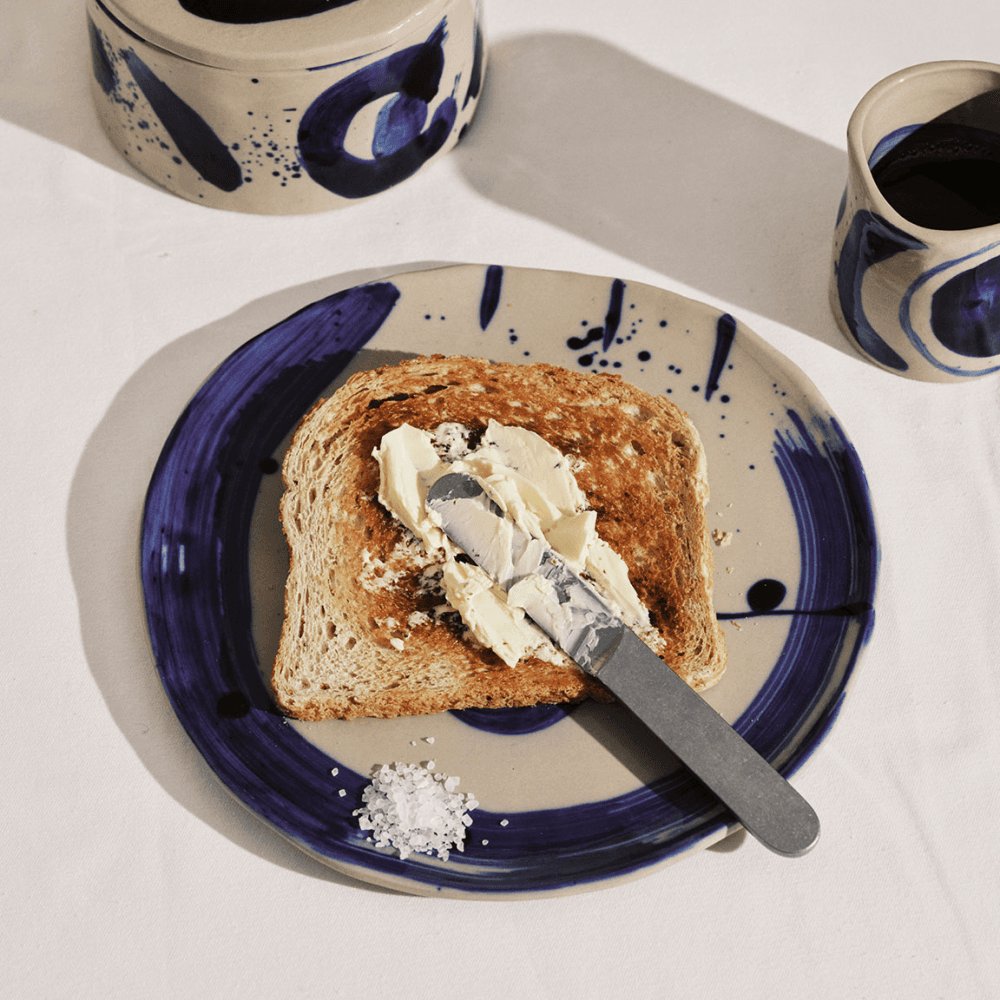 Sophia by Marie Michielssen Set of 4 Breakfast Plates, Beige Blue