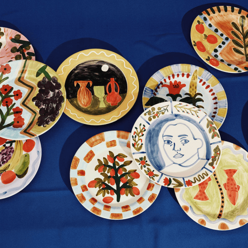 Image showing the Santiago de Borja by Shurleey Set of 2 Dinner Plates, 05 Inti Munay product.