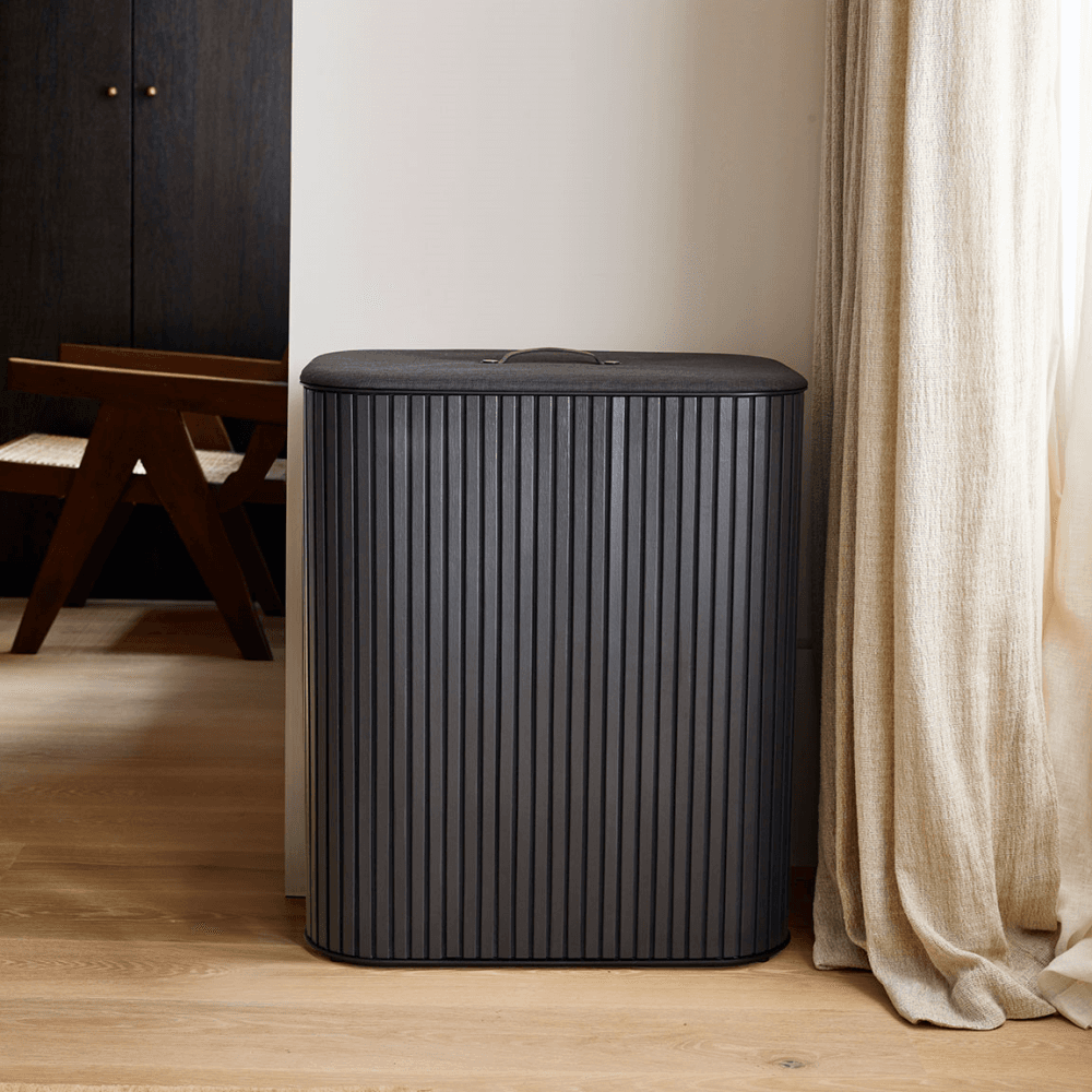 Tota Luxe Laundry Basket, 90L, Black
