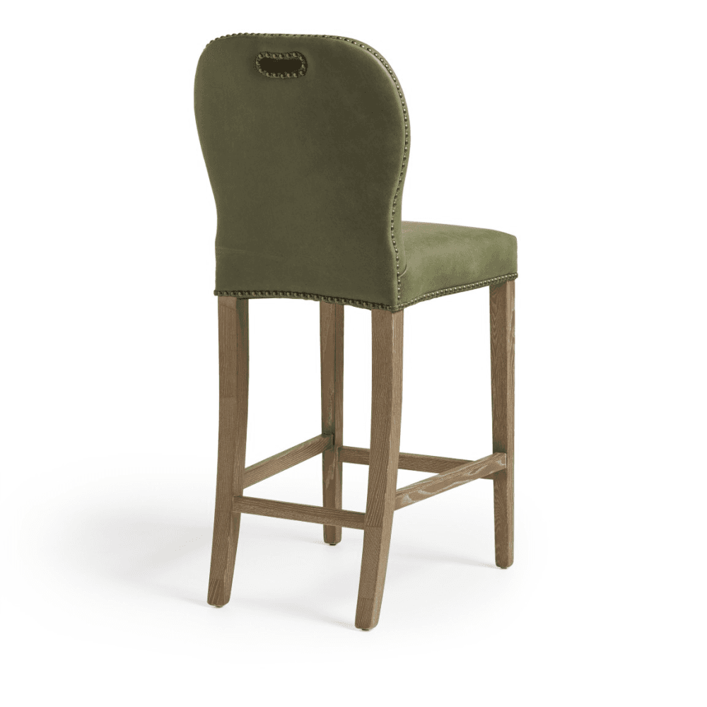 Stafford Leather Bar Stool, Spruce