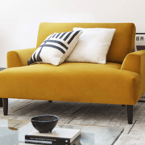 Image showing the Model 05 Velvet Love Seat product.