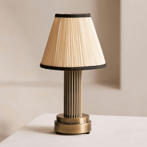 Image showing the Emmie Portable Lamp, H28 x W16 x D16cm, Brass product.
