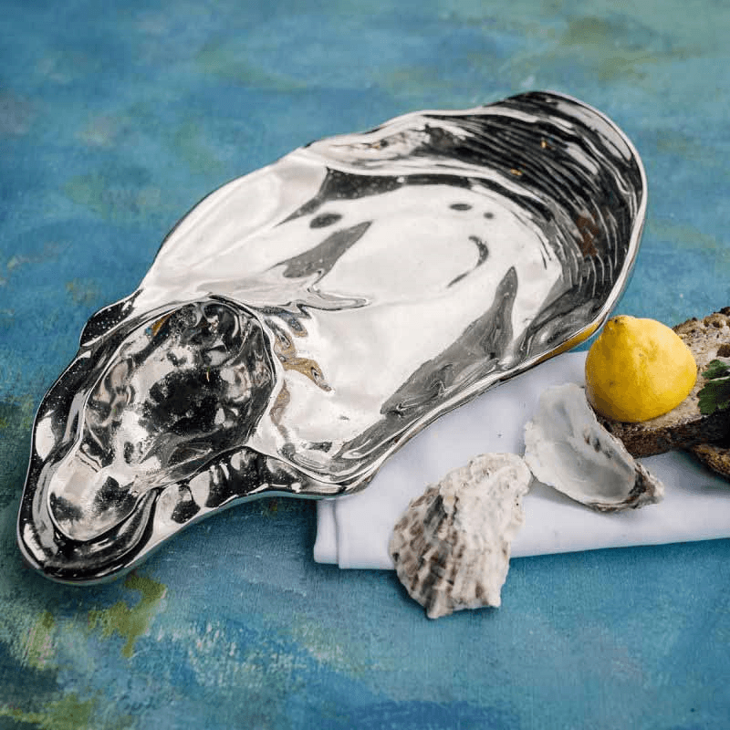 Shell Server, L48 x W26cm, Silver