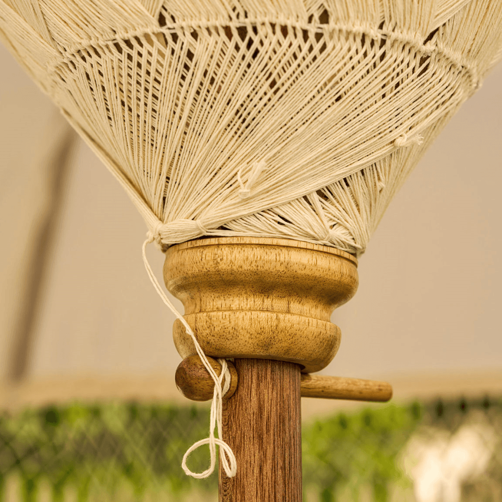 Summerleaze  Teak Parasol, Natural