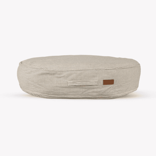 Image showing the Oaklands Stripe Pet Cushion Oval, H15 x W86cm, Fern product.