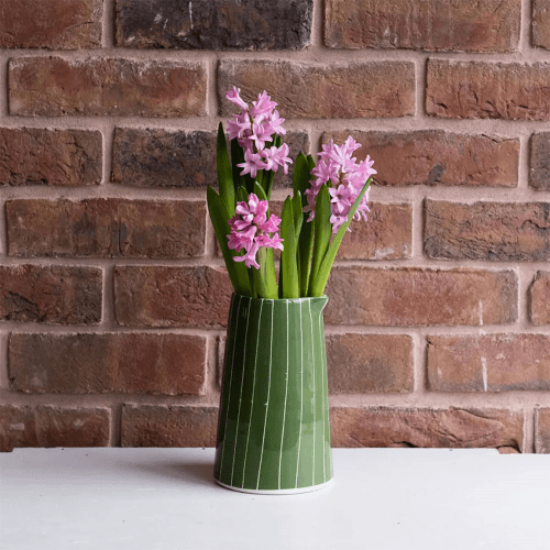 Image showing the Sgraffito Pitcher, 1.25L, Moss Green product.
