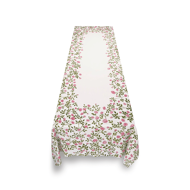 Le Jardin Des Roses Tablecloth, L165 x W380cm, Pink