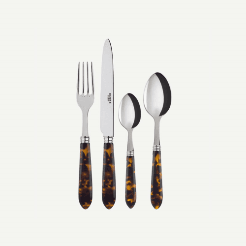 Image showing the Tortoise 4 Piece Cutlery Set, Brown product.