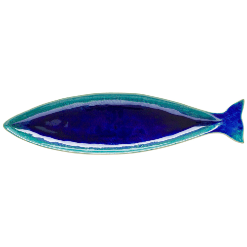 Image showing the Dori - Mackerel Large dish, Atlantic Blue product.