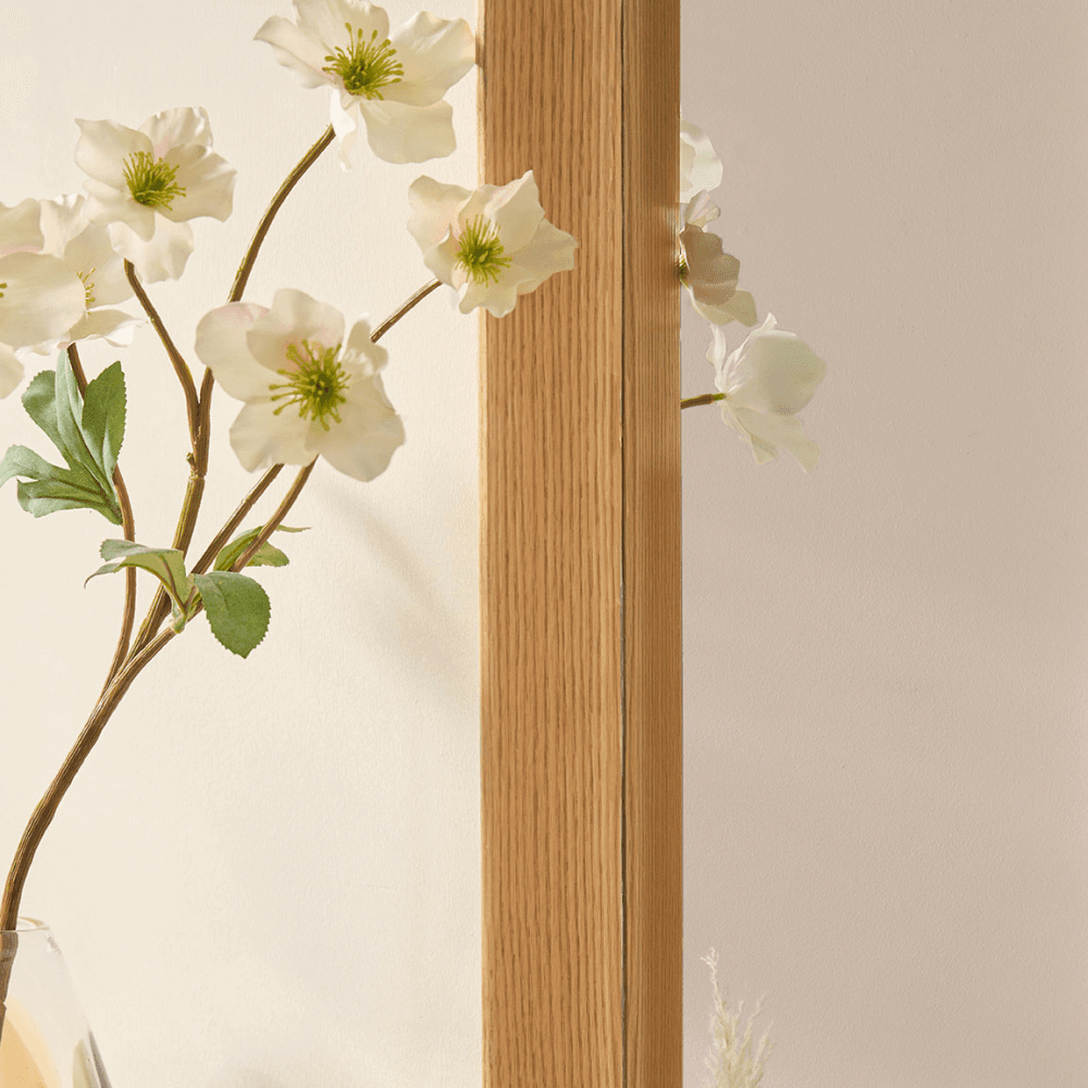 Deep Framed Oversized Mirror, Oak