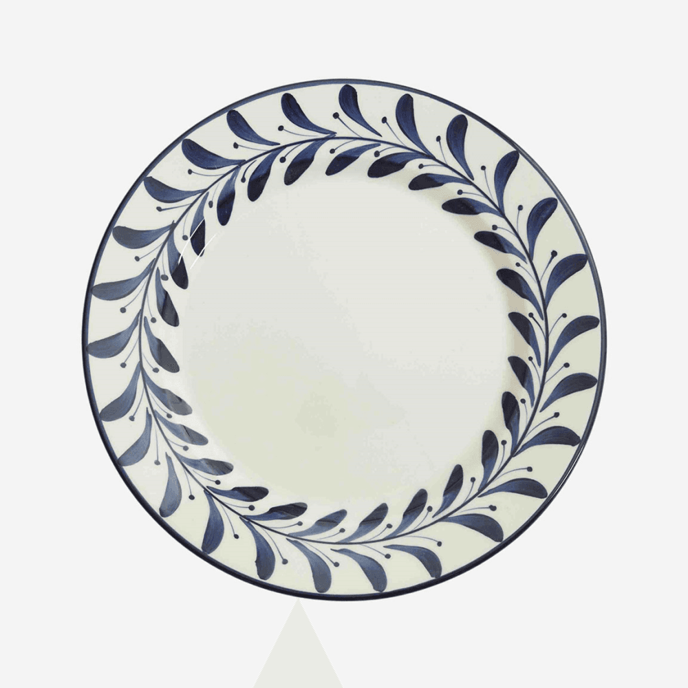 Helecho Dinner Plate, Deep Blue