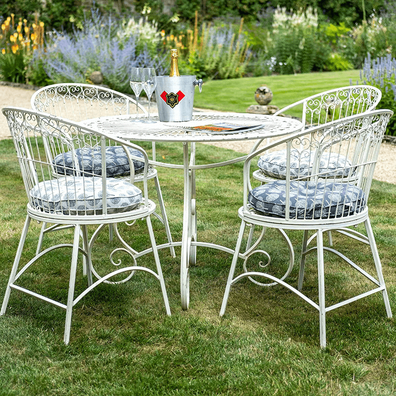 Basildon 5 Piece Bistro Set, Antique Cream