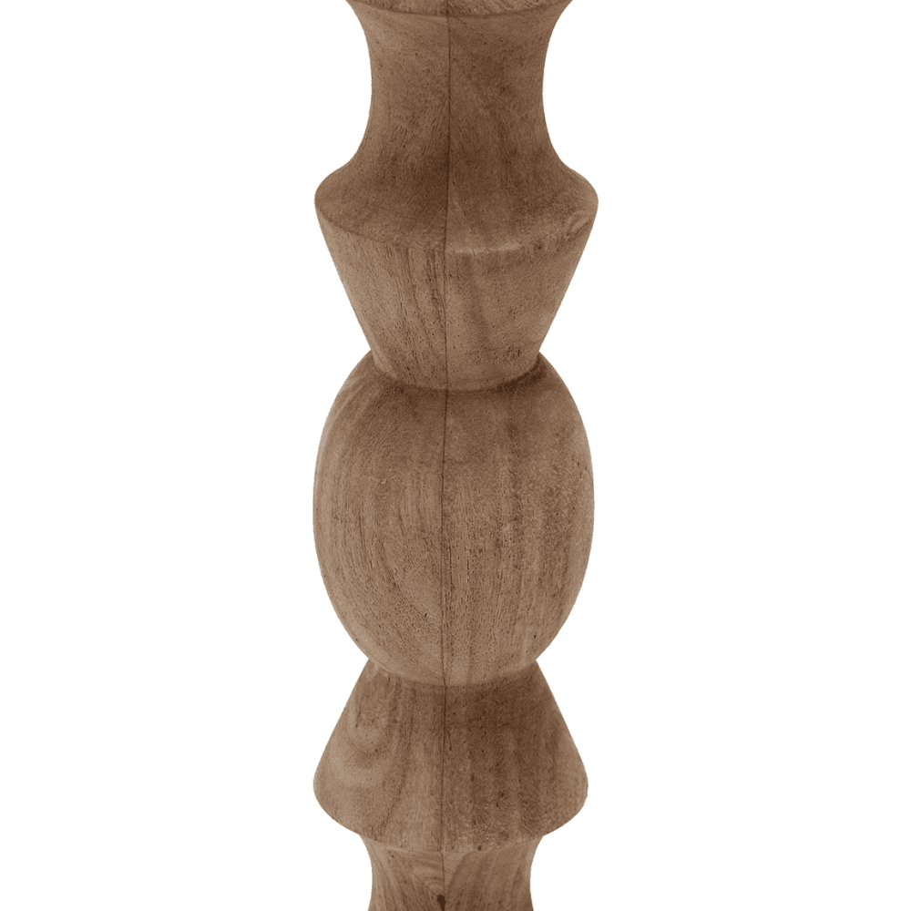 Ayra Modernist Turned Wood Table Lamp Base with Winston Lampshade