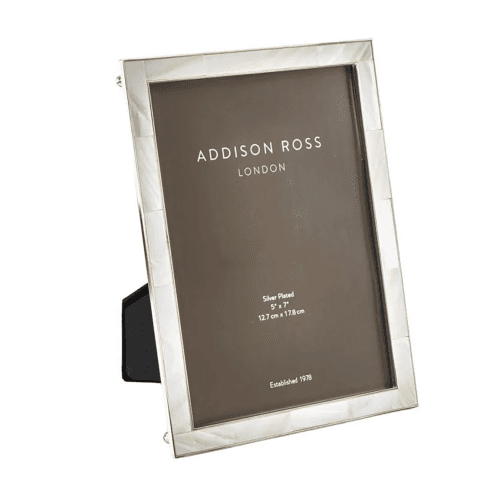 Image showing the Mother of Pearl Photo Frame, 8 x 10", Silver product.