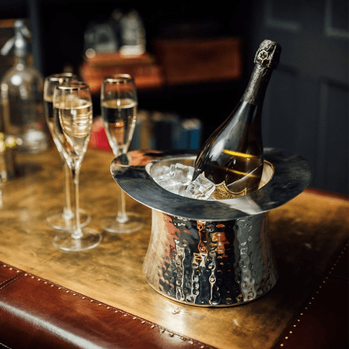 Image showing the Top Hat Wine cooler, Silver Plate product.