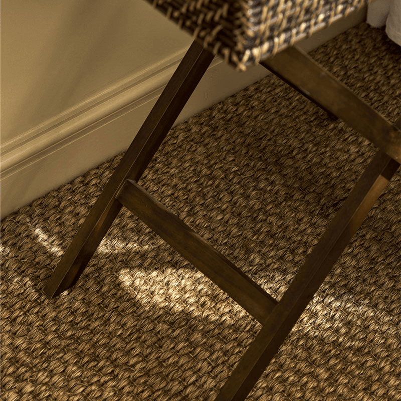 Wittering Rattan Side Table With Stand, Antique Brown