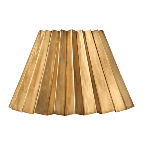 Image showing the Pleated Lampshade, Large, Brass product.