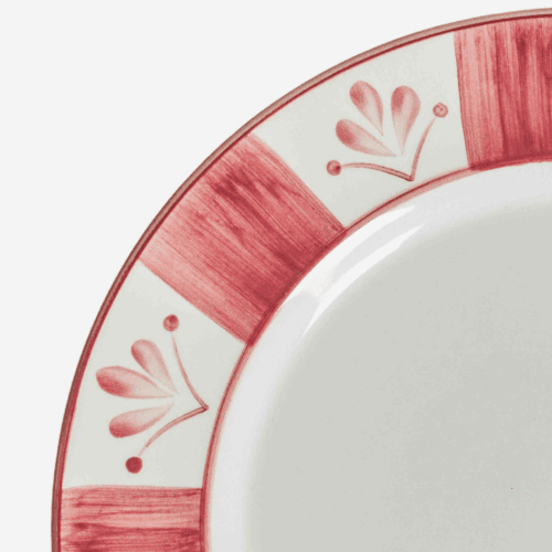 Image showing the Flor de Lis Dinner Plate, Vintage Rose product.