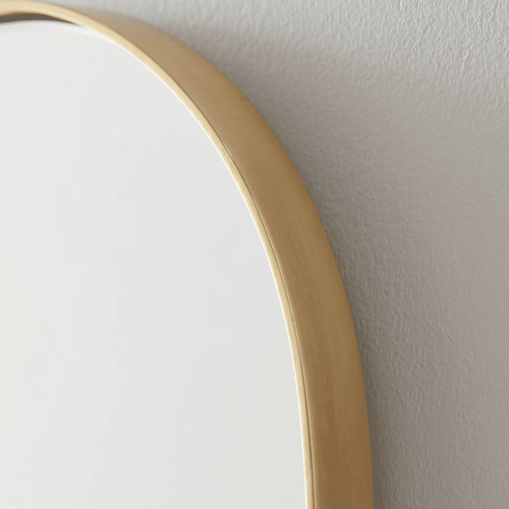 Lozenge Shaped Wall Mirror, Brass
