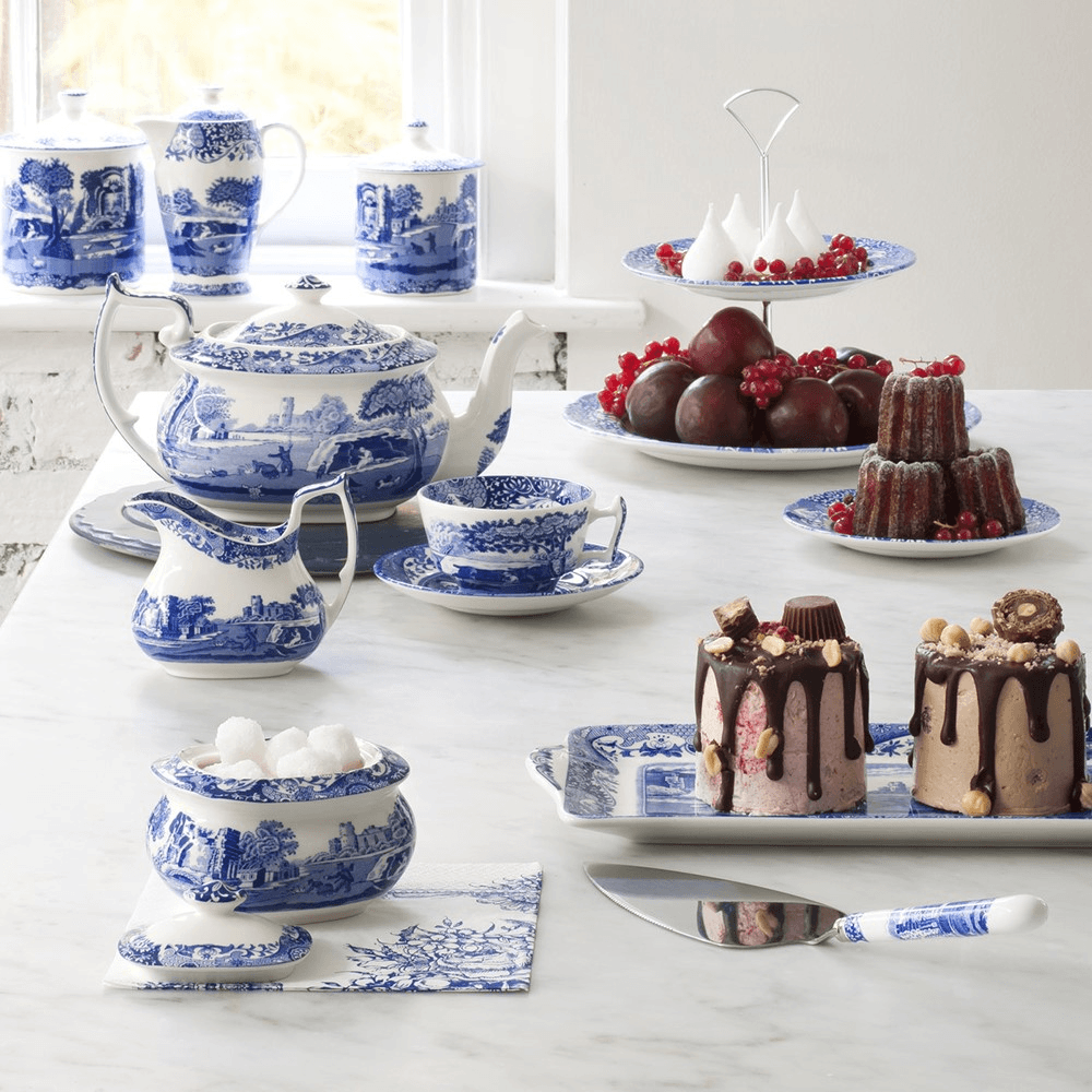 Blue Italian Covered Sugar Bowl