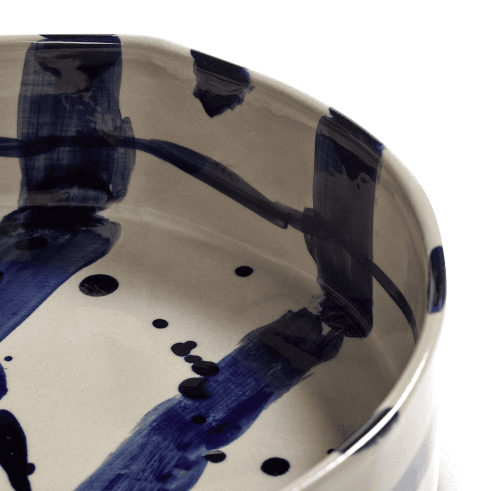 Sophia by Marie Michielssen Deep Serving Plate, Beige Blue