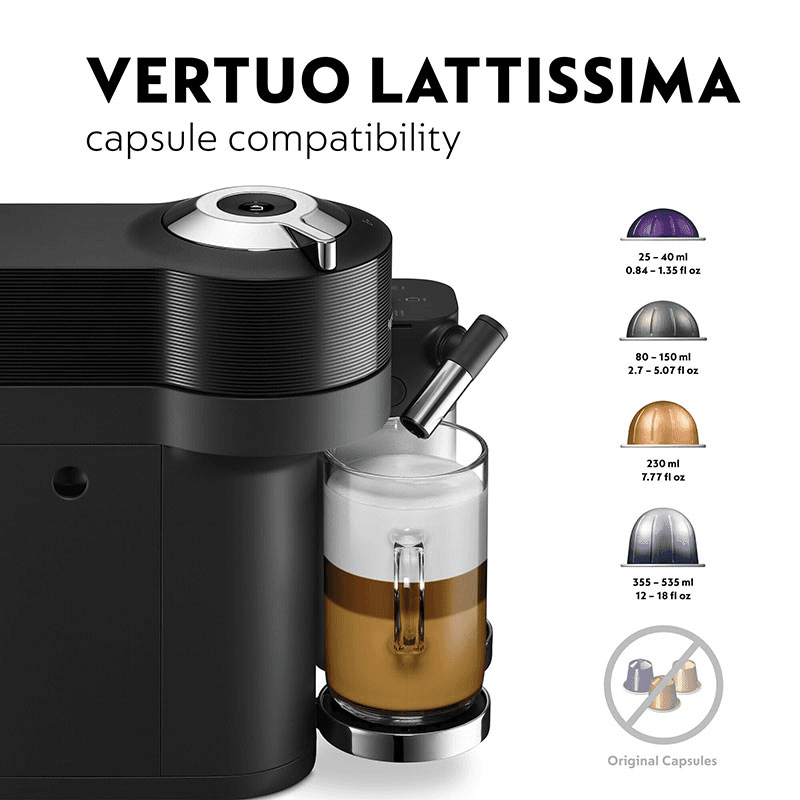 Vertuo Lattissima Coffee Machine, Black