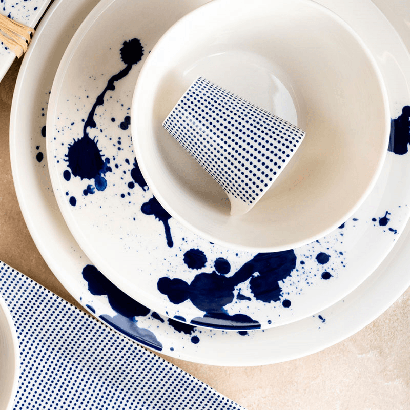 Pacific - Splash Dessert Plate, Blue