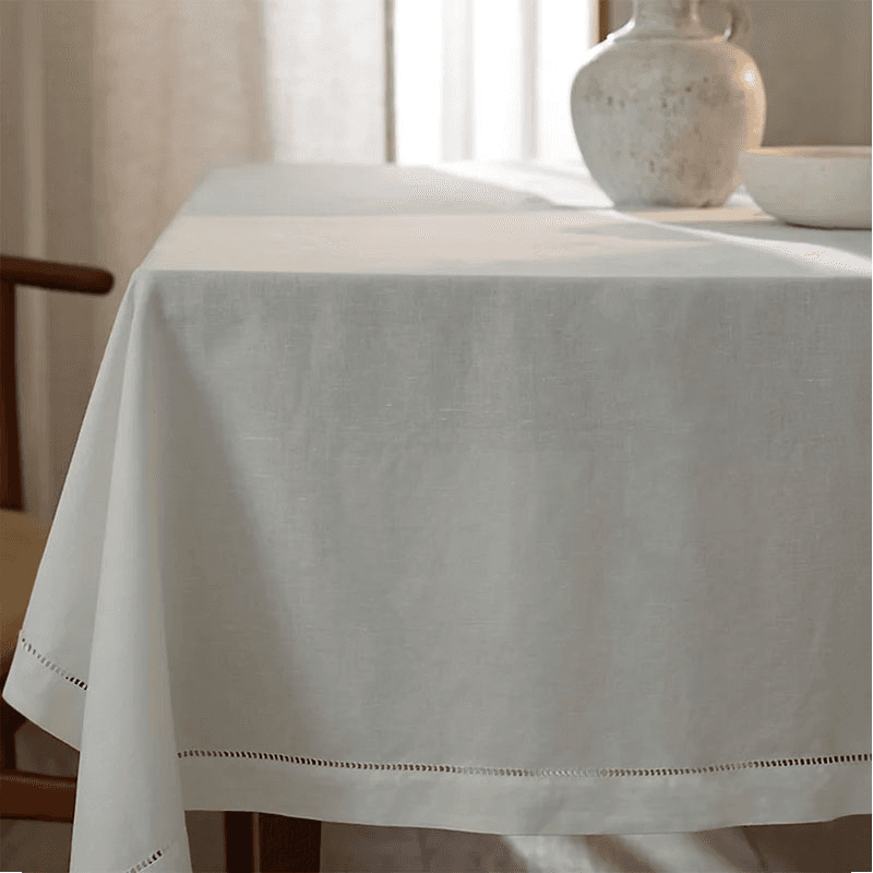 Luca Jour Work Tablecloth, 230 x 140cm, White