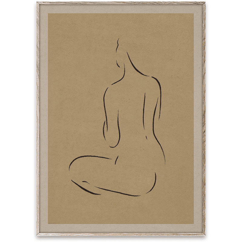 Grace III Framed Print, 30 x 40cm, Beige