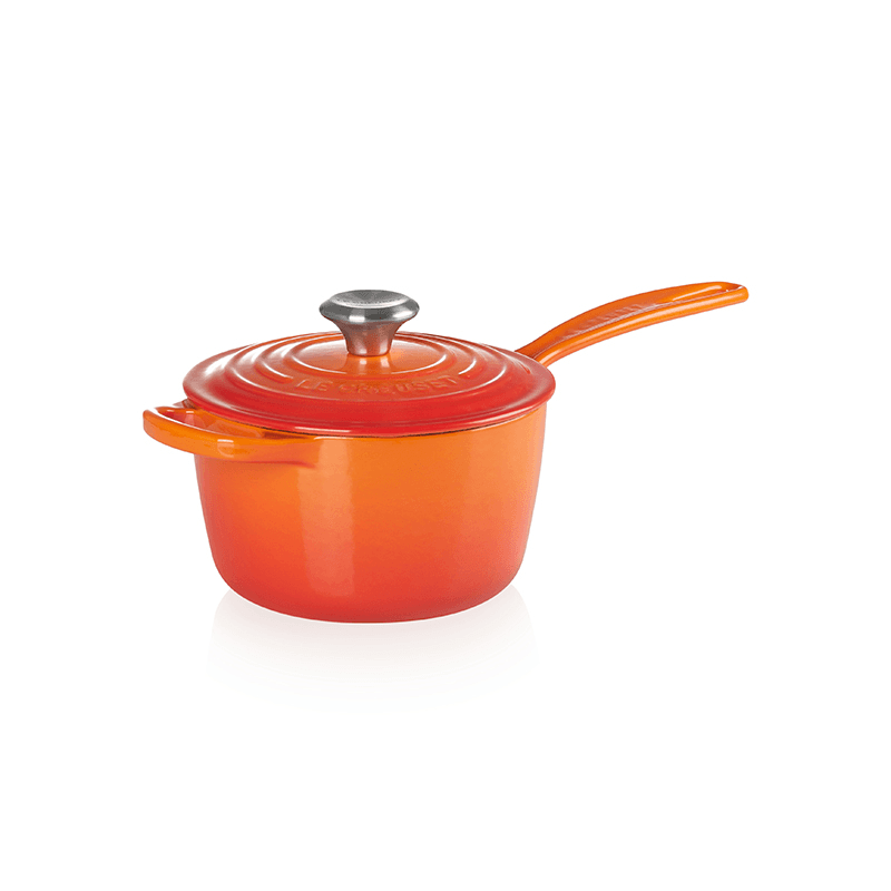 Signature Cast Iron Saucepan, 16cm, Volcanic
