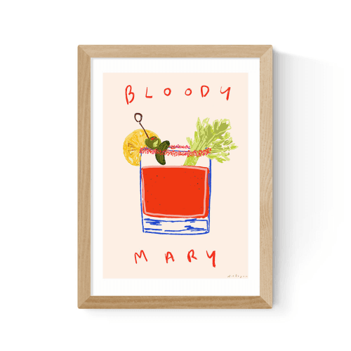 Image showing the Nia Beynon Bloody Mary Print, A3, Oak product.