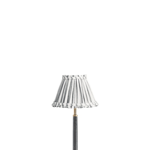 Image showing the Empire Bloomer Shade, 20cm, Blue Ticking Linen product.