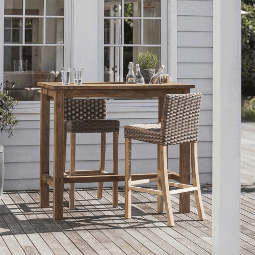 Image showing the St Mawes Bar Table with Trough, Natural product.