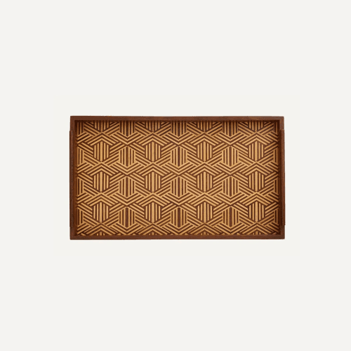 Image showing the Lara Marquetry Tray, Natural product.