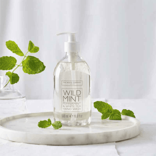 Image showing the Wild Mint Cleansing Hand Wash, H15 x W7.5 x L7.5cm product.