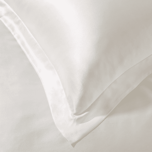Image showing the Pure Silk Pillowcase, Chalk product.