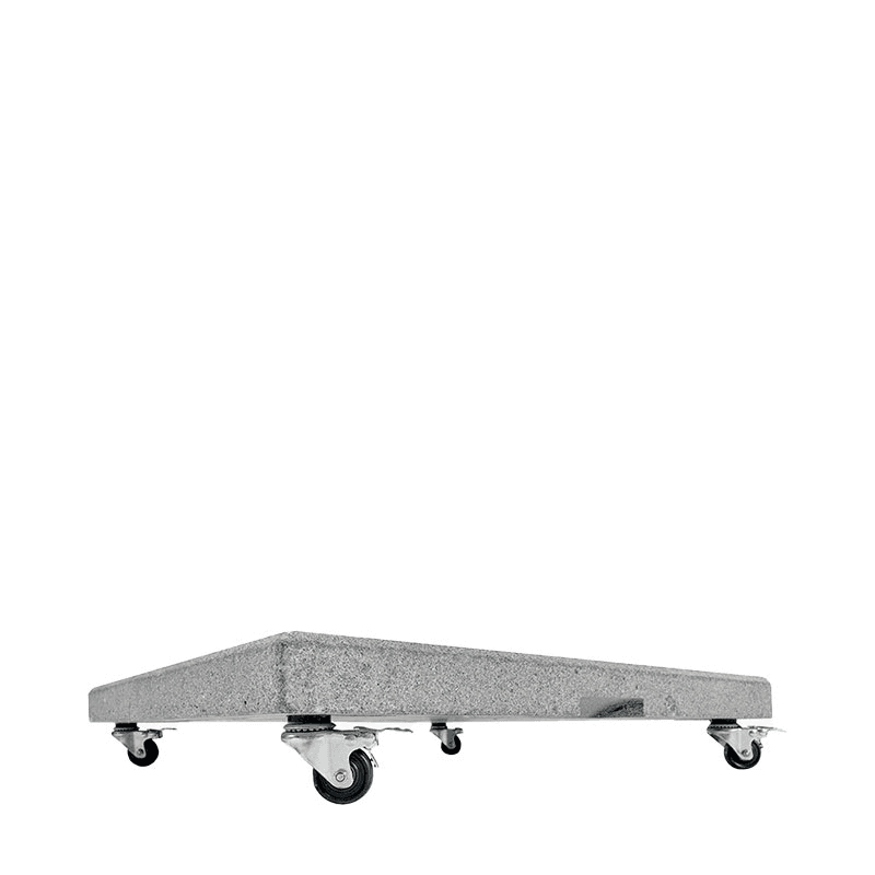 Salerno Wheeled Parasol Base, 90kg, Hammered Grey Granite