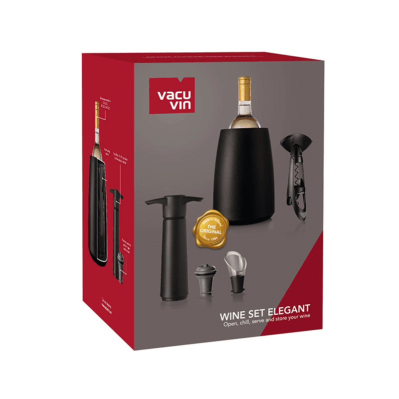 5 Piece Wine Elegant Set, Black