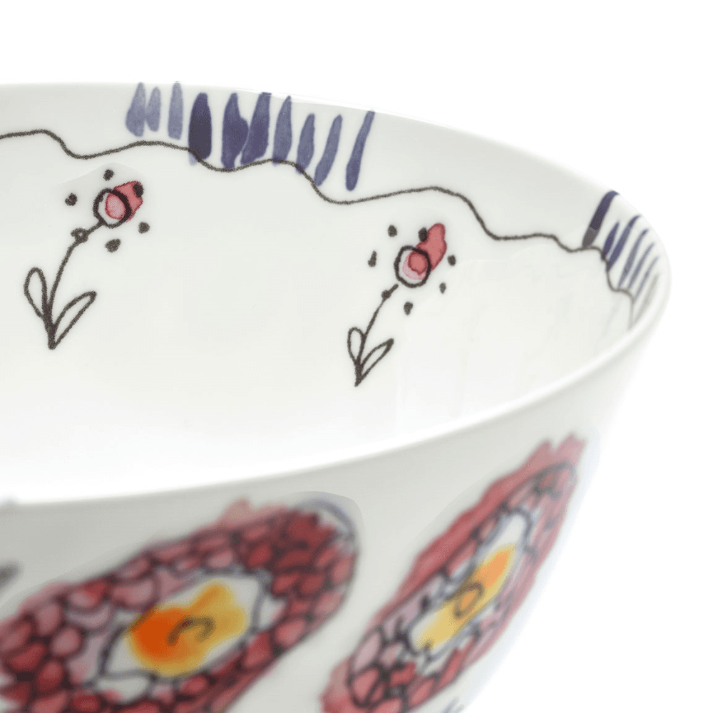 Midnight Flowers by Marni Serving Bowl, Anemone Milk