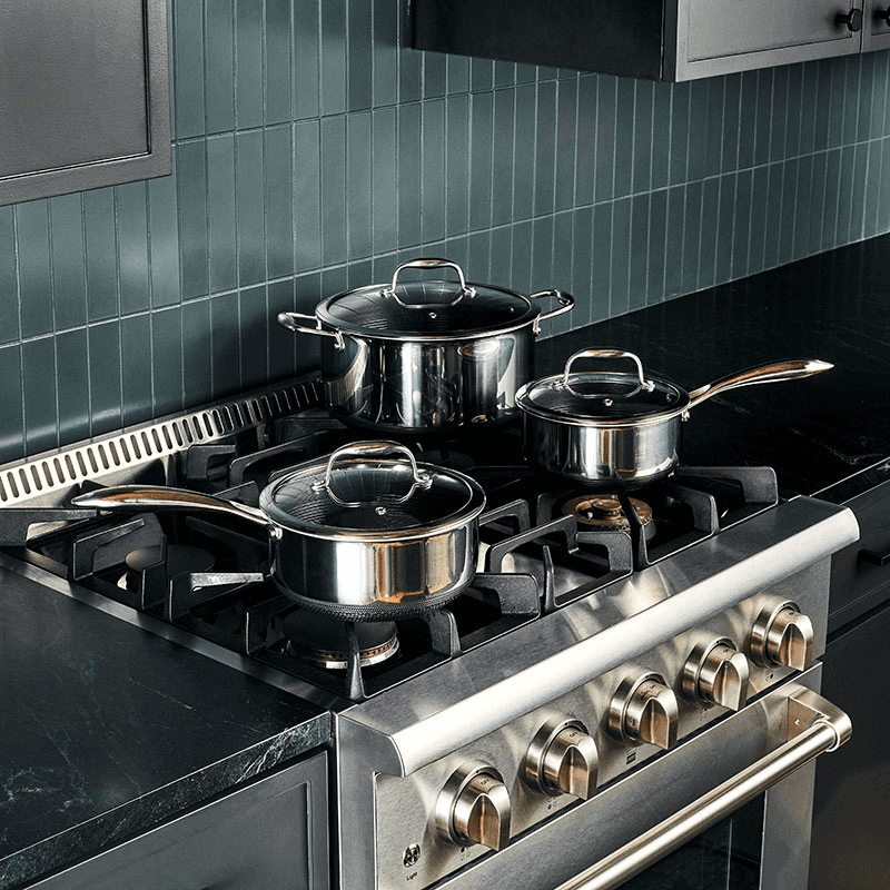 Hybrid 6 Piece Pot Set, Steel