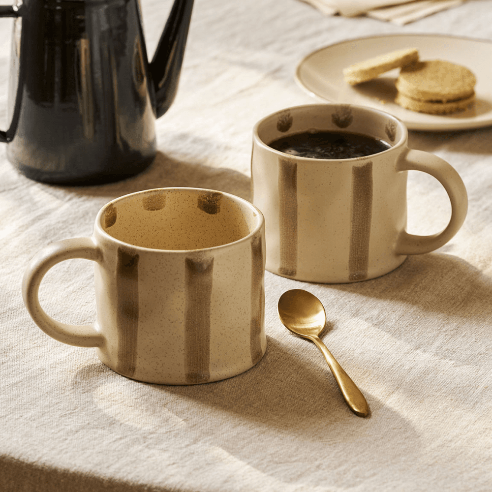Woolstone Striped Set of 2 Mugs