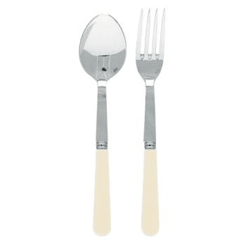 Pop Unis 2 Piece Serving Set, Ivory