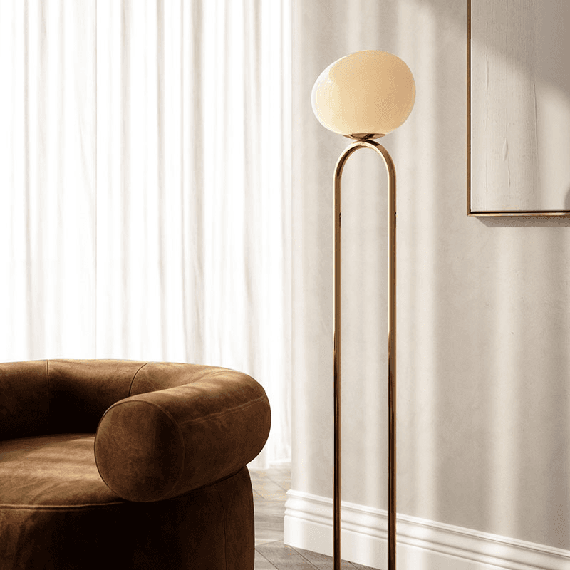 Shapes Floor Lamp, Brass
