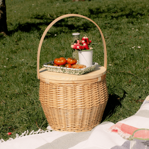 Image showing the Lea Insulated Picnic Basket, 38 x 32cm, Natural product.