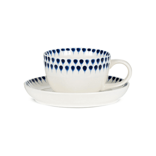 Image showing the Indigo Cup & Saucer, Cream & Blue product.