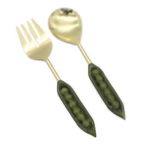 Image showing the Peas in a Pod Salad Servers, Green product.