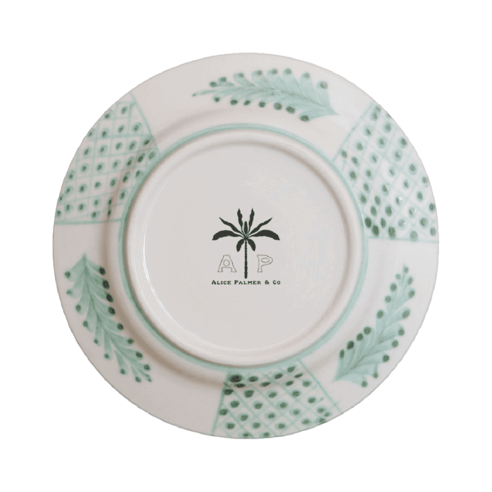 Palm & Fern Set of 4 Side Plate, Green